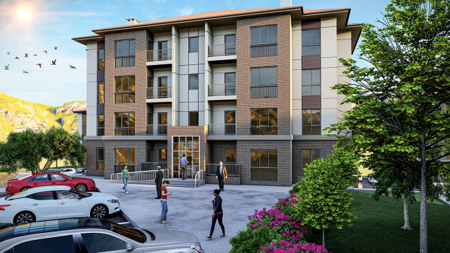 Gaziantep'te yeni konutlar için ilk kazma vuruldu